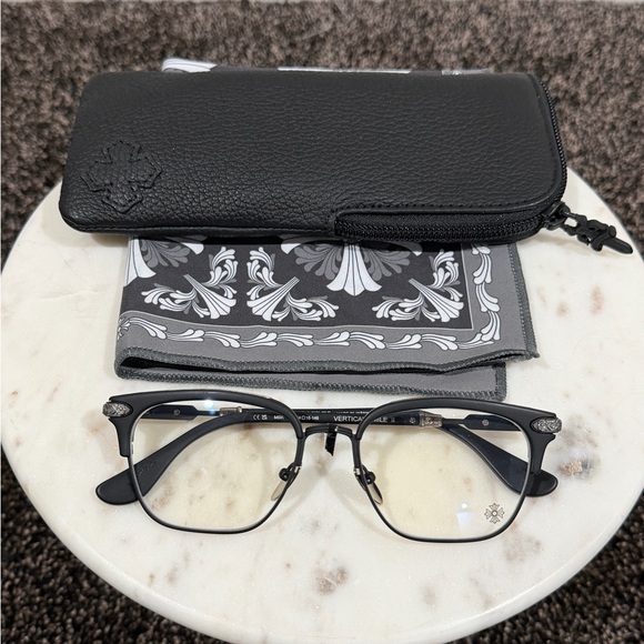 Chrome Hearts Vertical Smile II Black/Silver Glasses